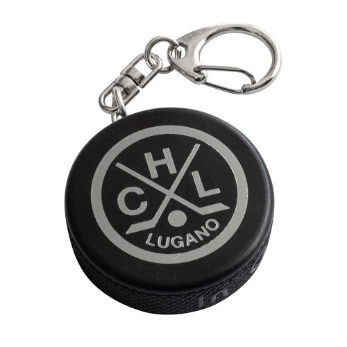 HC Lugano Minipuck Silber