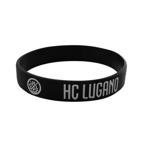 HC Lugano Silikonarmband schwarz