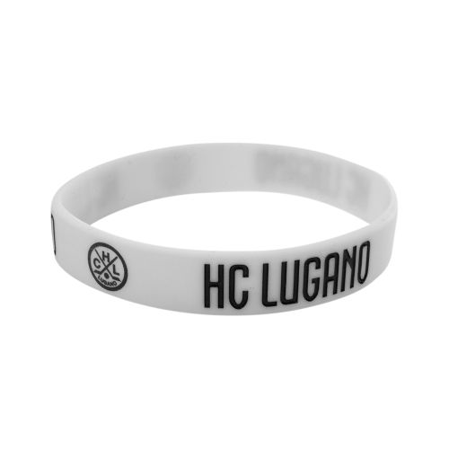HC Lugano Silikonarmband weiss